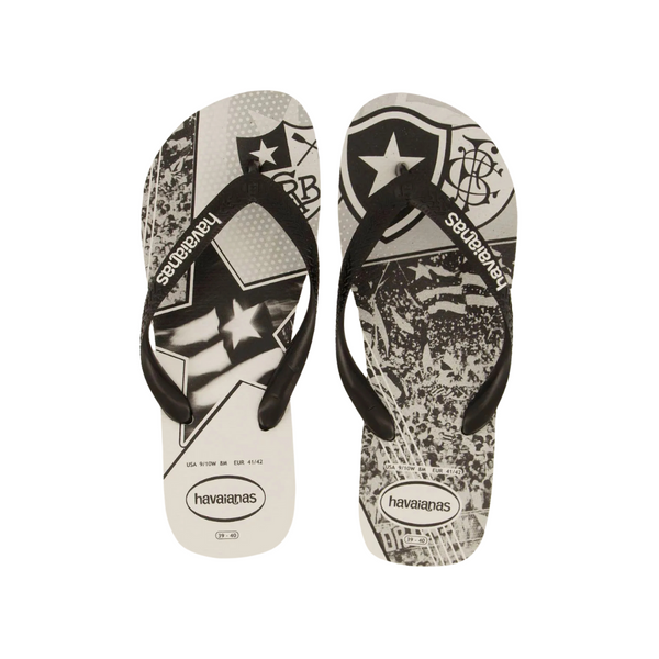 Chinelo Havaianas Botafogo Branco e Preto